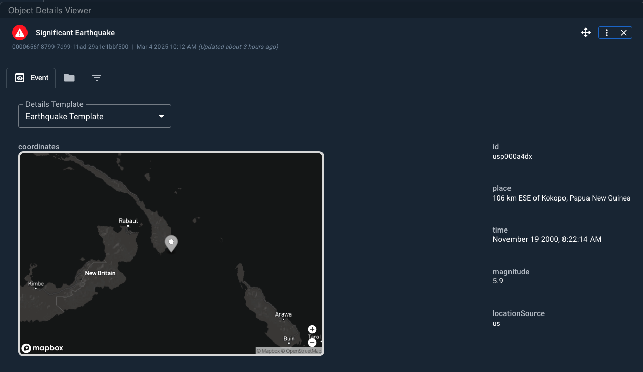 The Object Details Viewer Widget