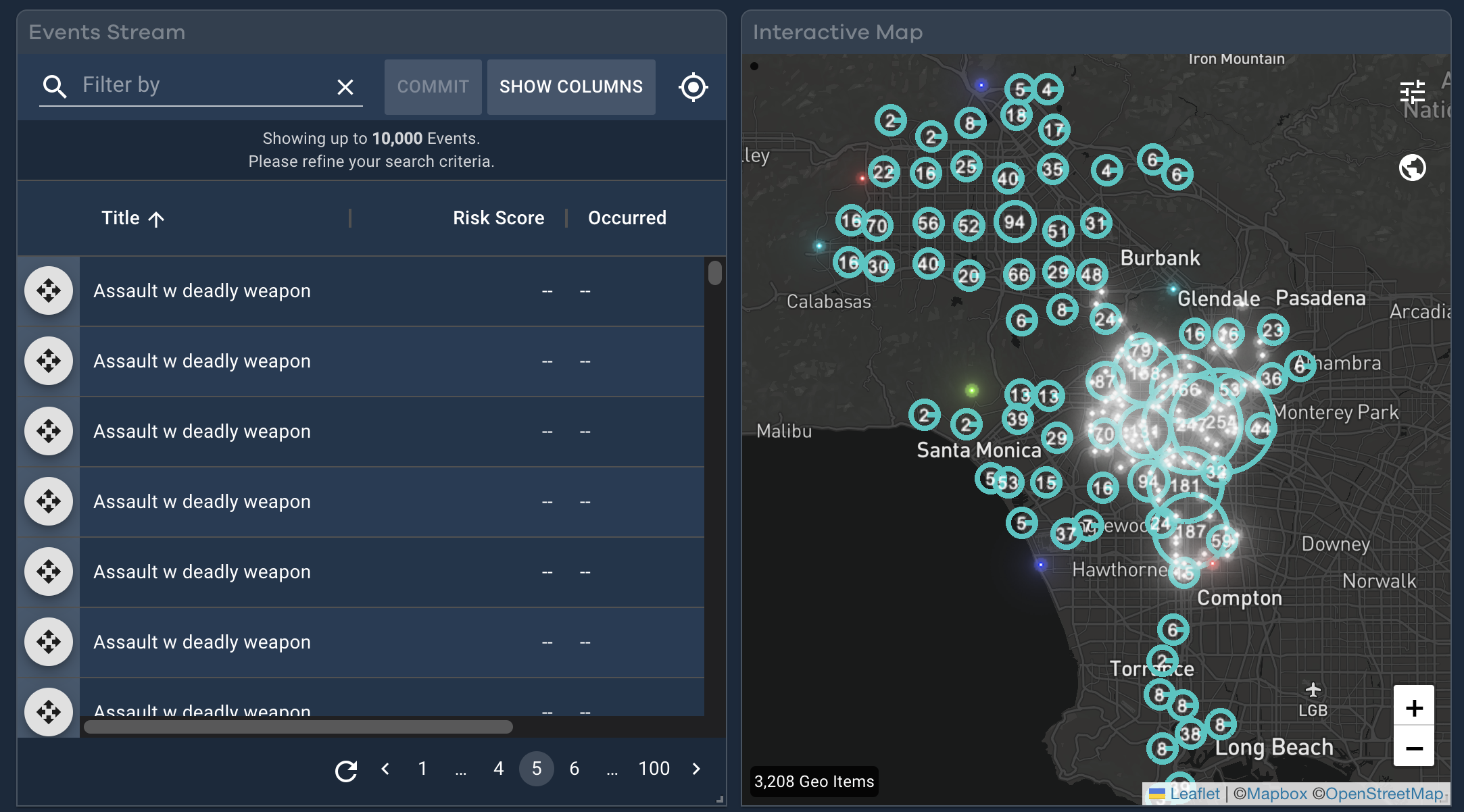 Visualizing Crime Data | Cogynt.ai Docs