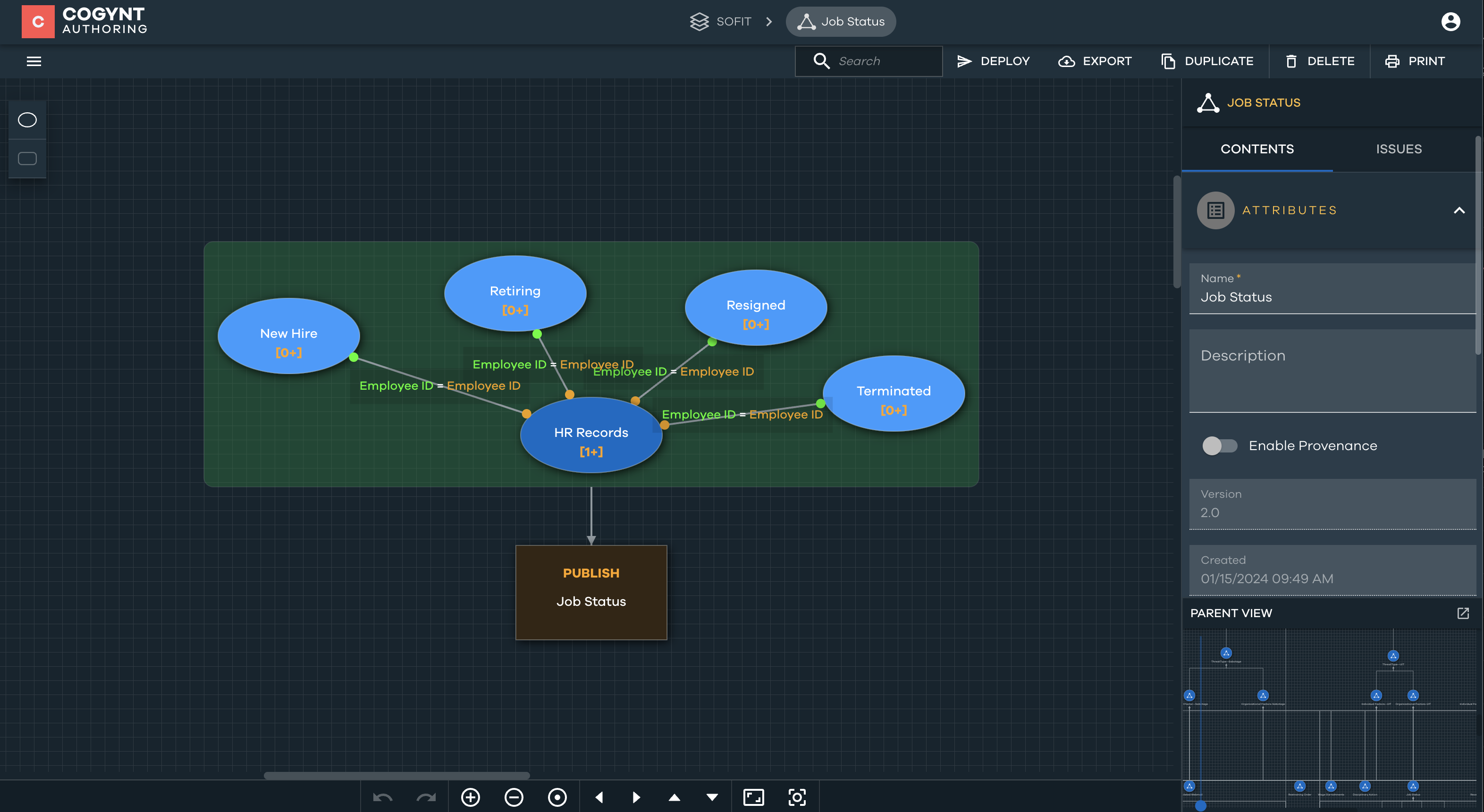 The "Job Status" pattern.